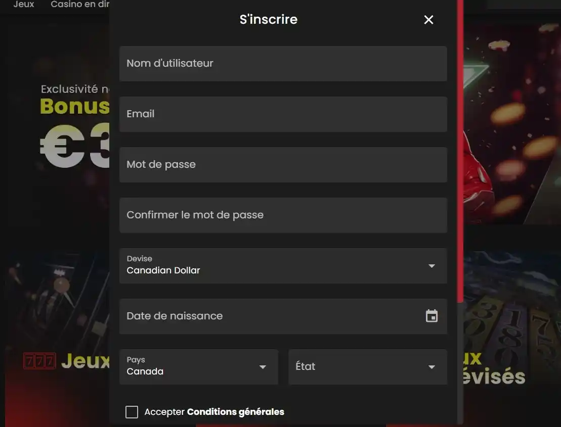 casinostars inscription