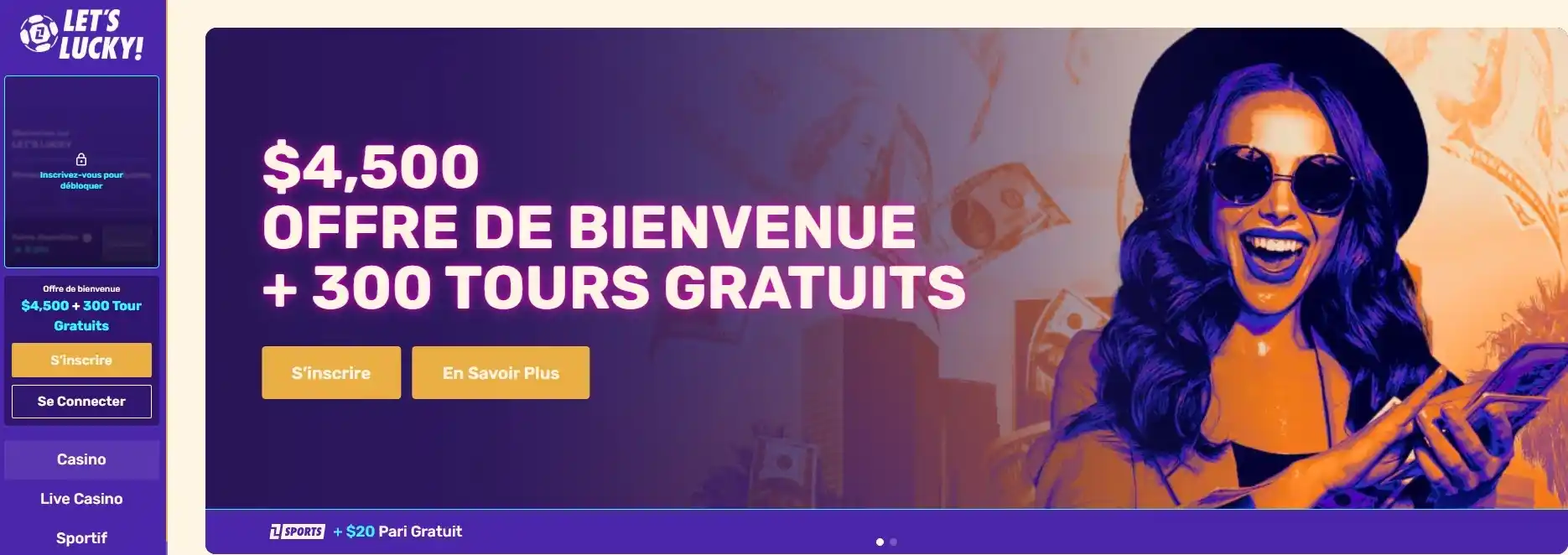 letslucky page principale