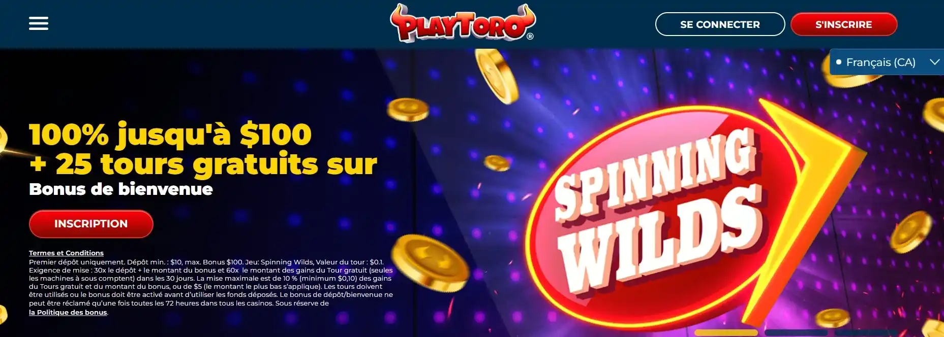 playtoro page principale