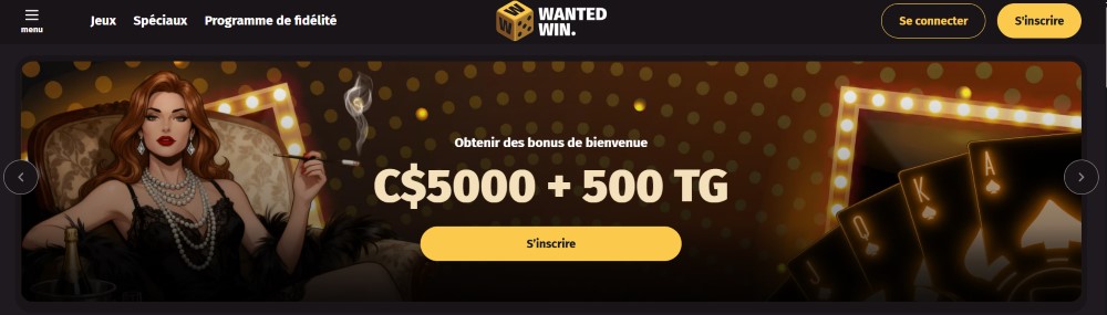 wantedwin casino bonus de bienvenue