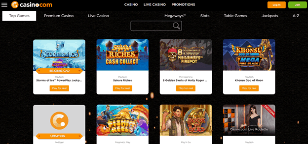 Casino.com slot games