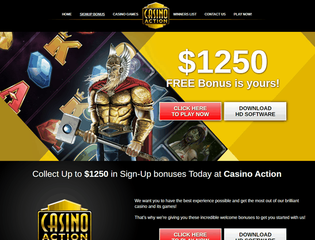 Casino Action bonus code