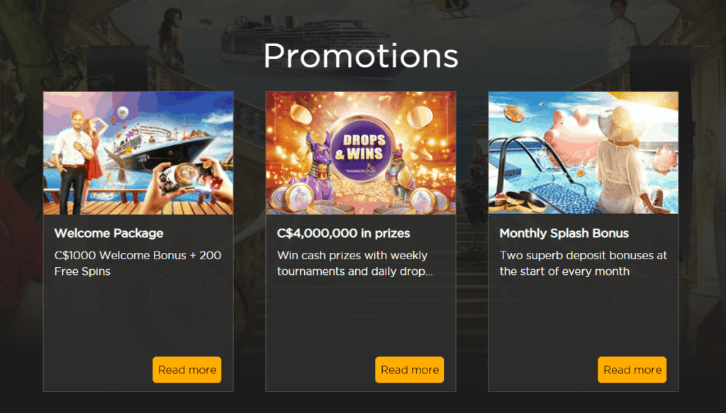 Casino Cruise promotions