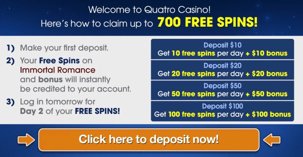 quatro welcome offer