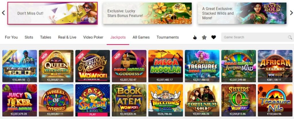 spin casino slots