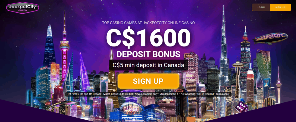 JackpotCity Casino welcome offer