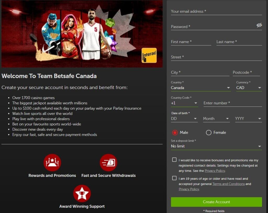 Betsafe Casino login