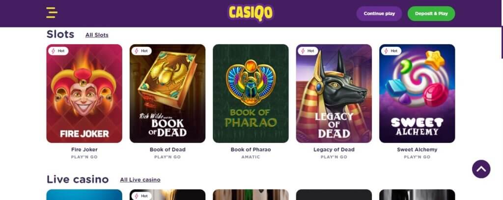 casiqo slot games