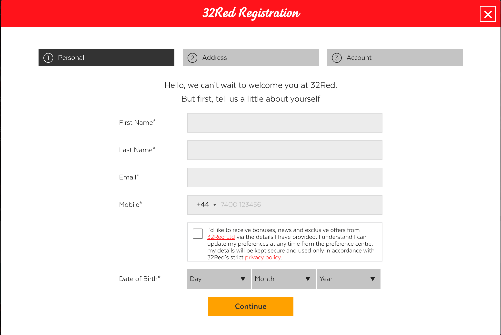32 red casino registration