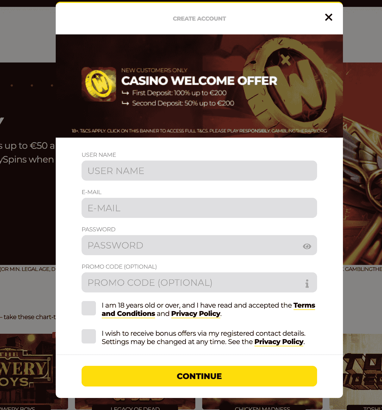 energy casino registration