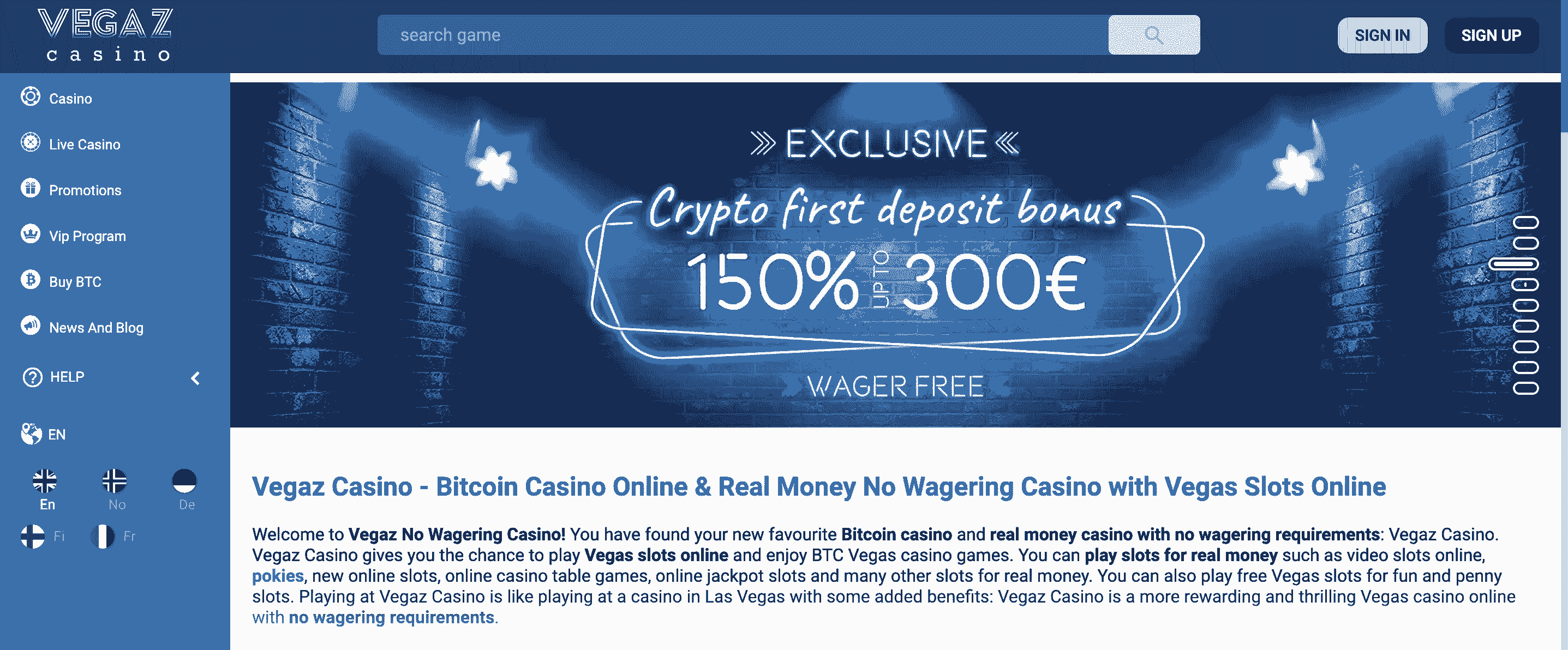 vegaz casino