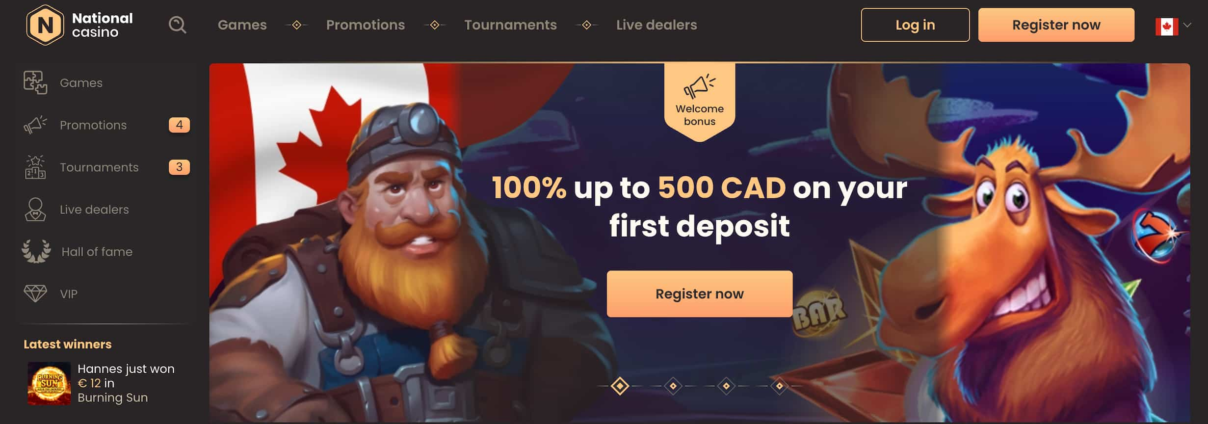 national casino welcome bonus