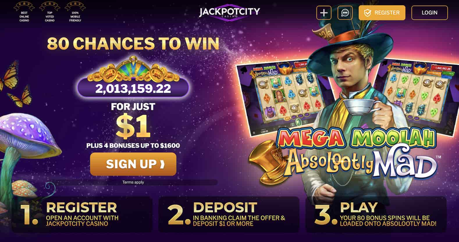 jackpot city $2 casino bonus