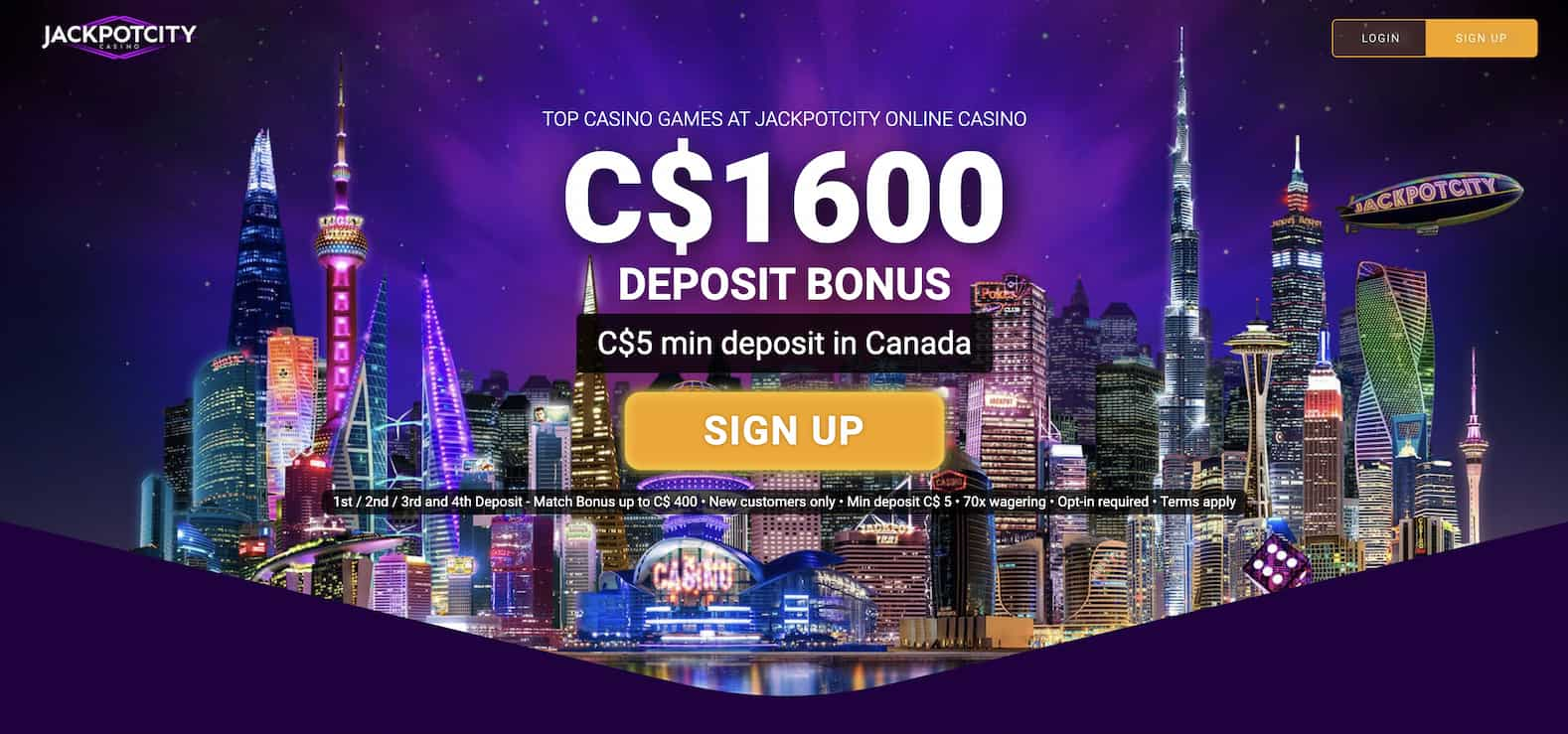 jackpot city casino bonus