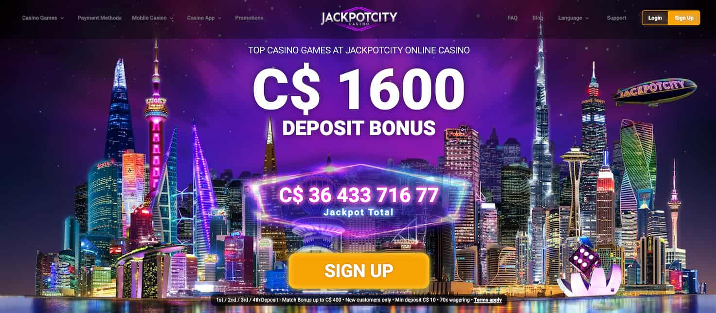 jackpot city casino bonus