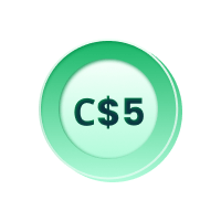 C$5 bonus