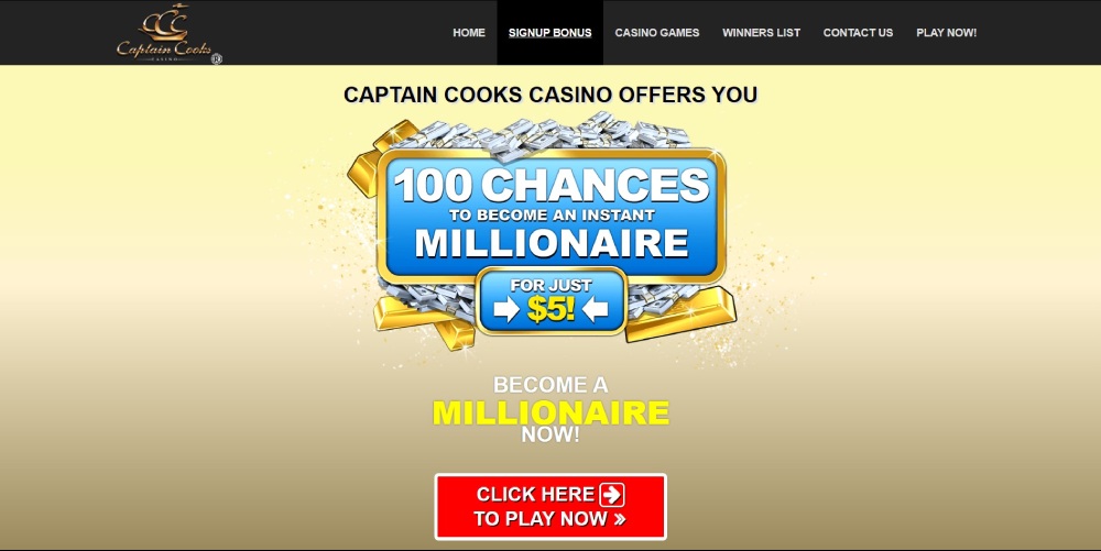 Captain Cooks Casino Welcome Bonus