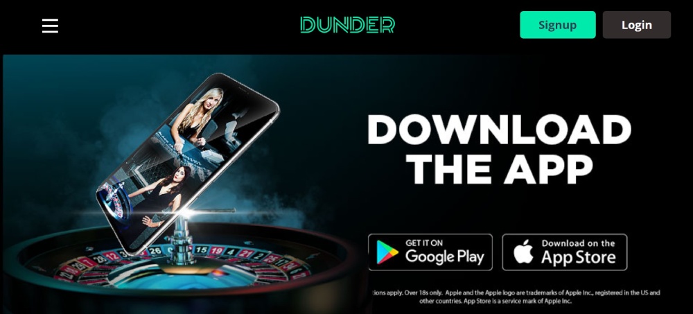 Dunder Casino Mobile App