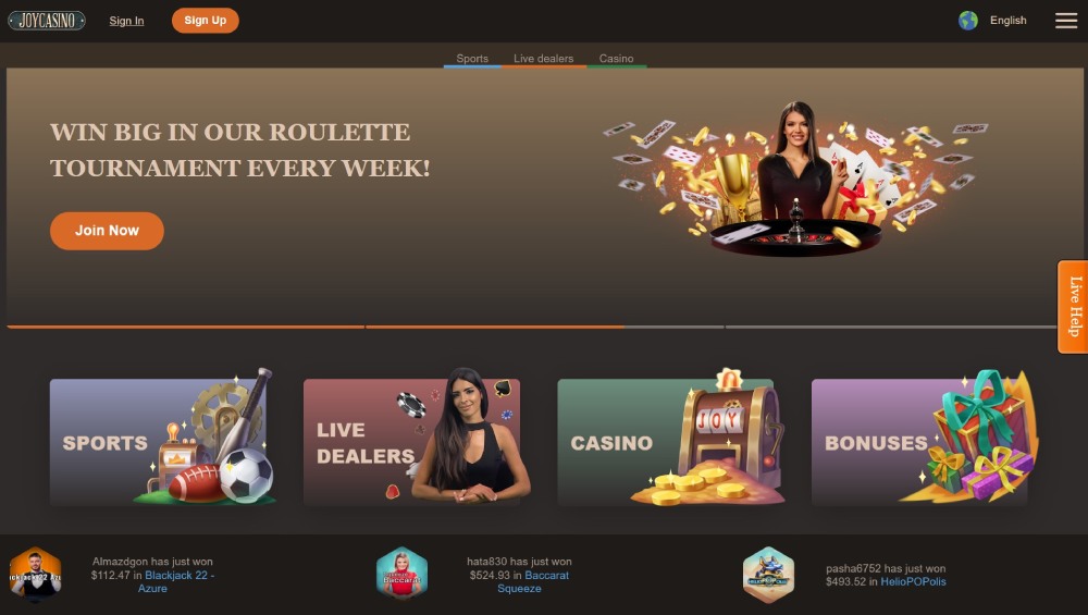 Casino JoyCasino: Your Ultimate Destination for Top-Notch Gaming Experience!