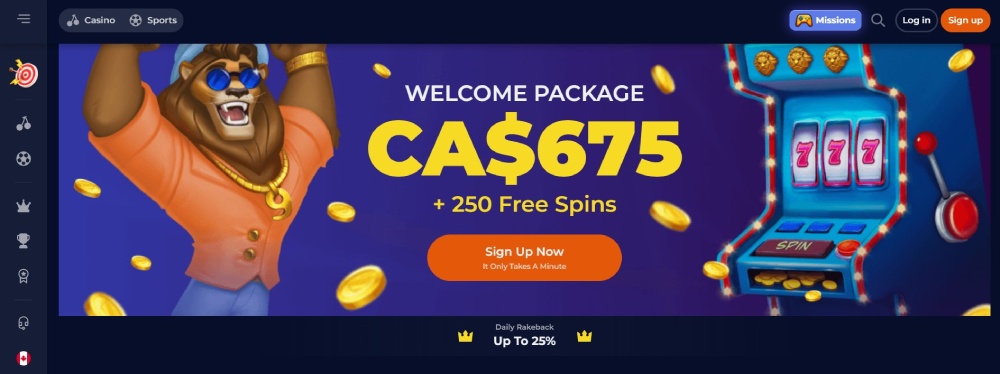 Nine Casino Welcome Package