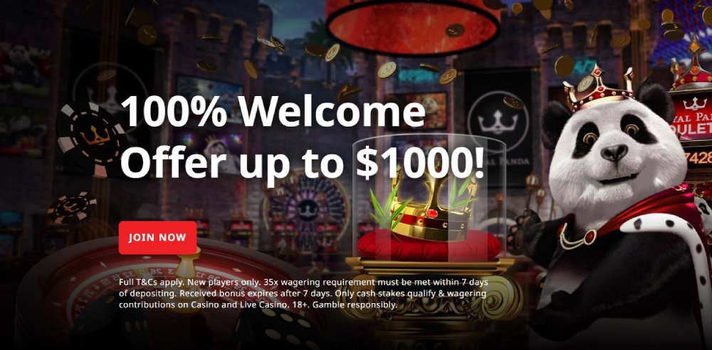 Royal Panda Casino Welcome Bonus