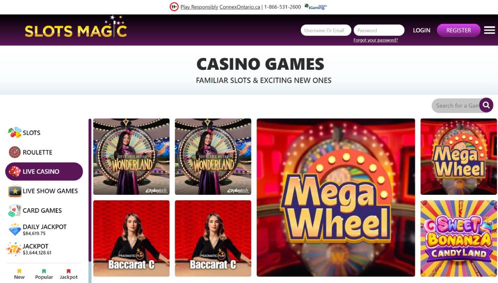 Slots Magic Casino Live Games