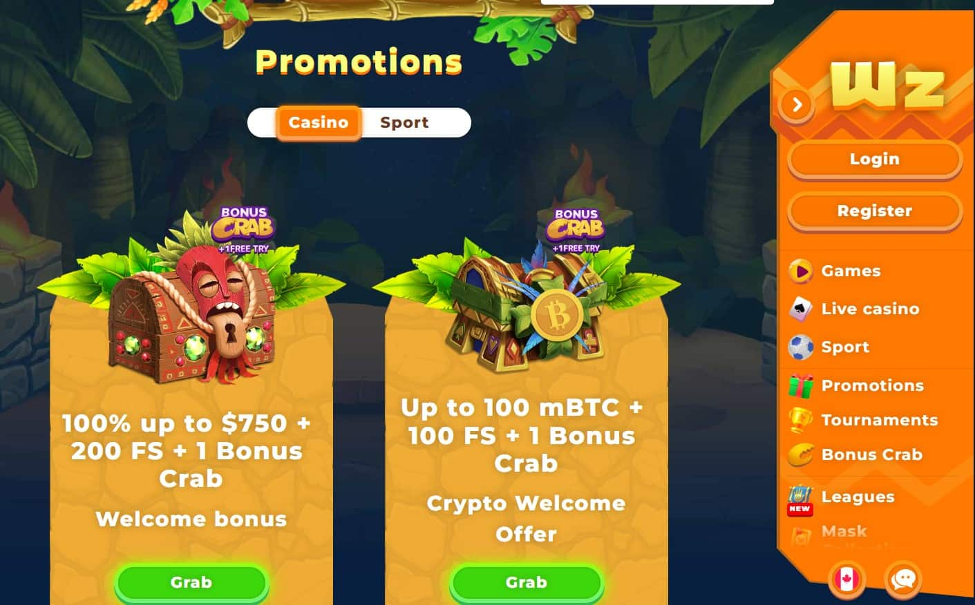 wazamba casino bonusses