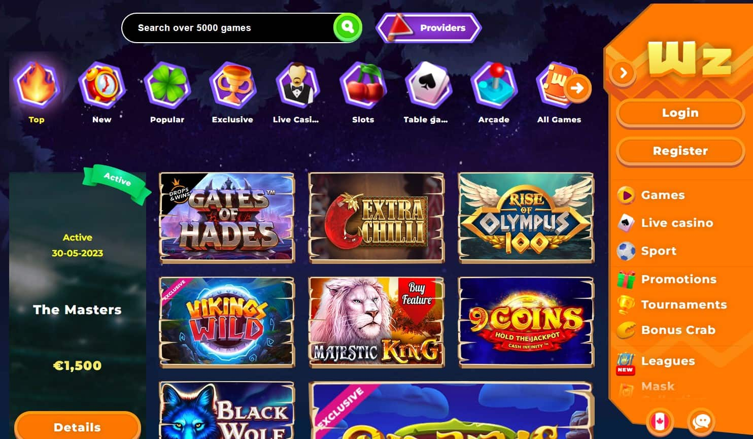 wazamba casino games