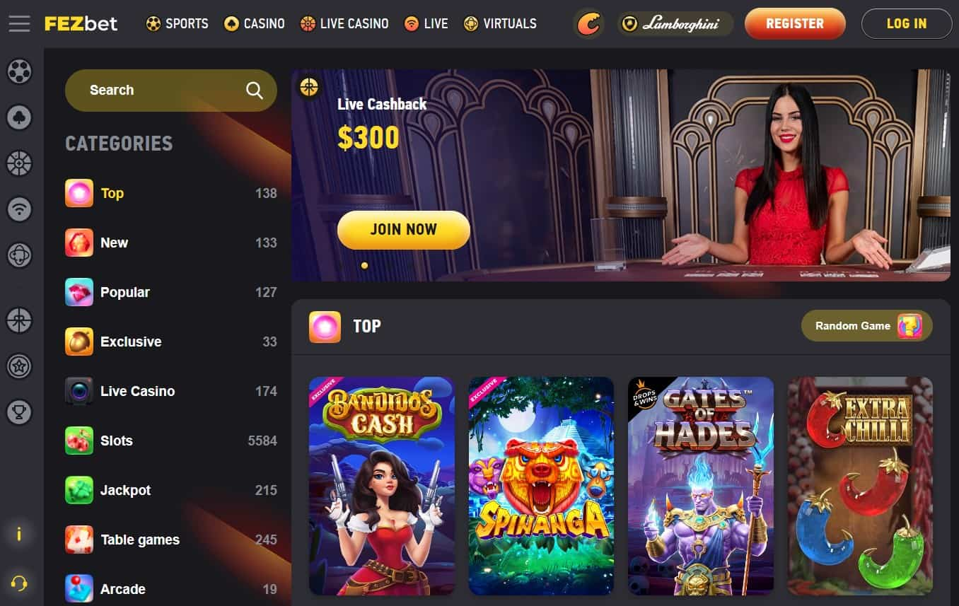 fezbet casino games