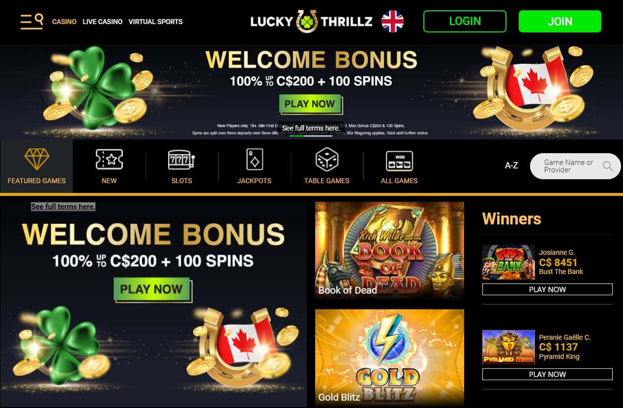 luckythrillz casino review