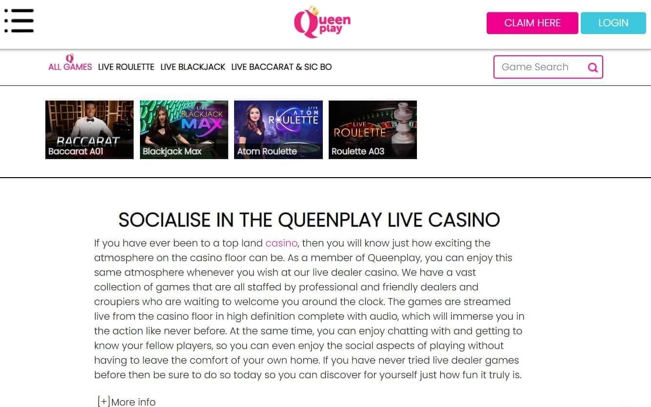 queenPlay casino live casino
