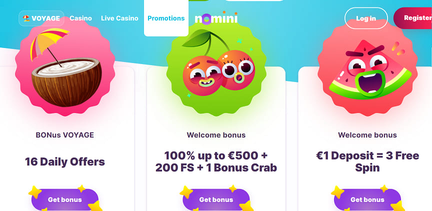 nomini casino bonuses