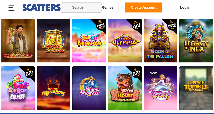 scatters casino games