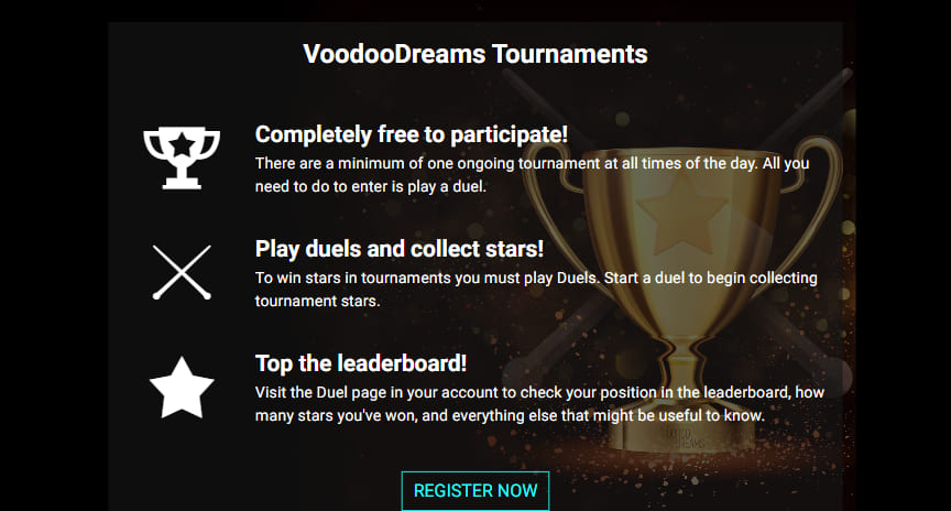 voodoodreams casino tournaments