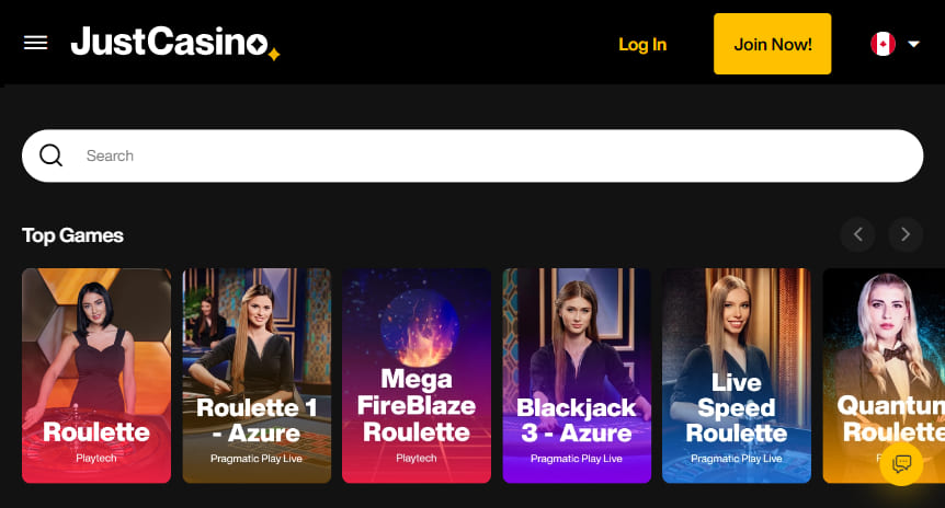justcasino live casino