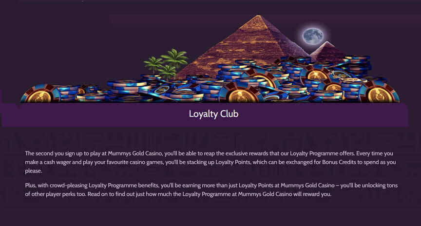 mummys gold casino loyalty