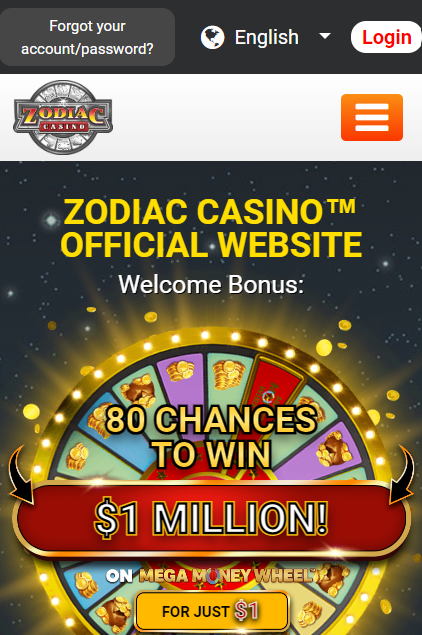 mobile version zodiac casino