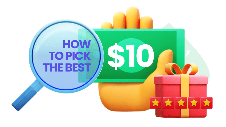 how to pick the best $10 free no deposit