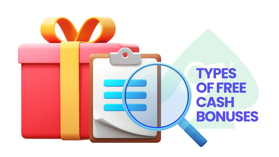 types of free cash bonuses