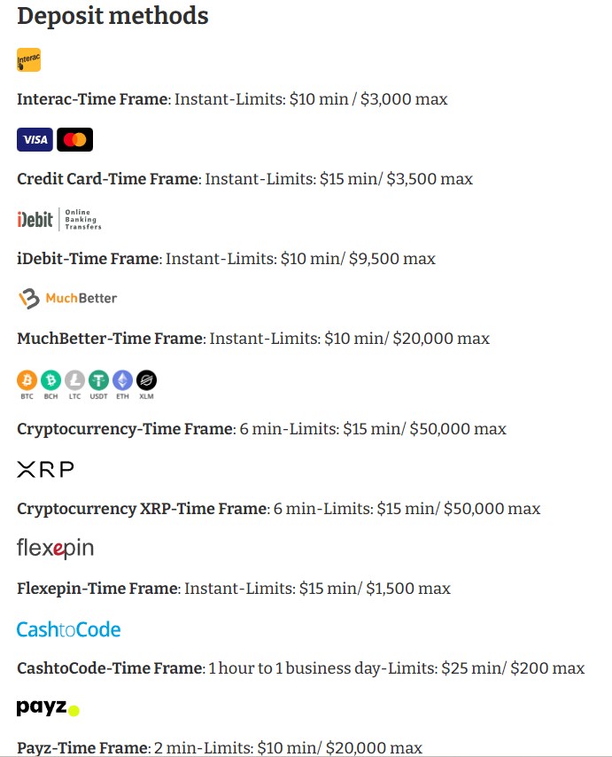 lucky spins payment methods