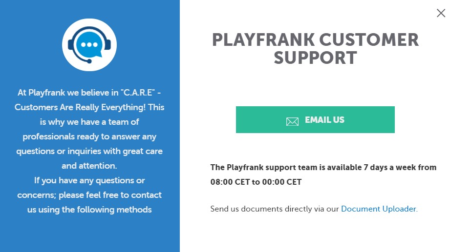 playfrank support