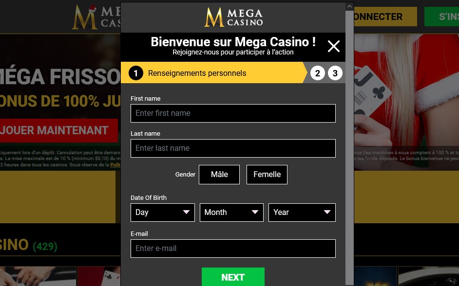 mega casino join