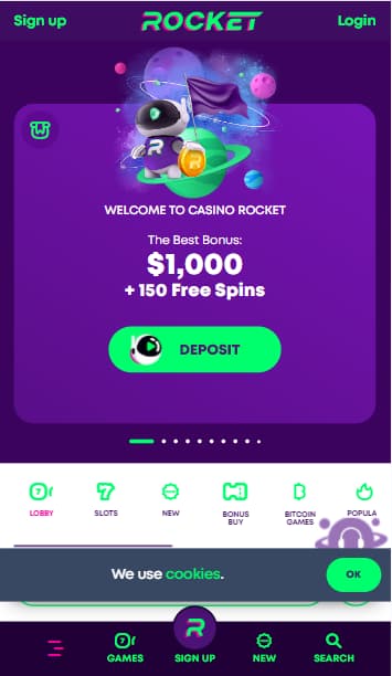 casino rocket mobile version