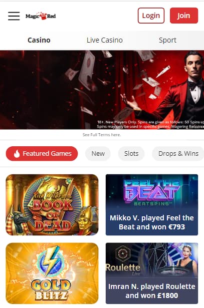 magic red casino mobile version