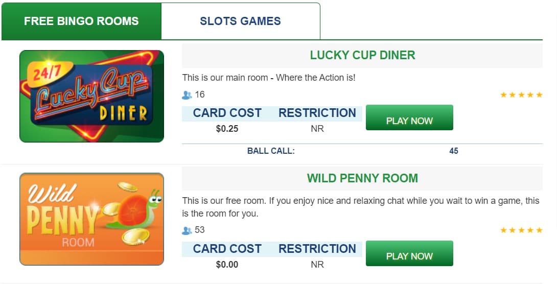 bingo billy casino bingo rooms