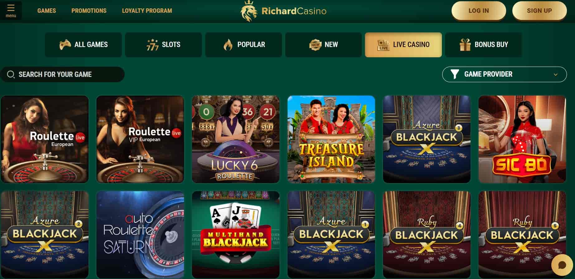 richard casino live casino