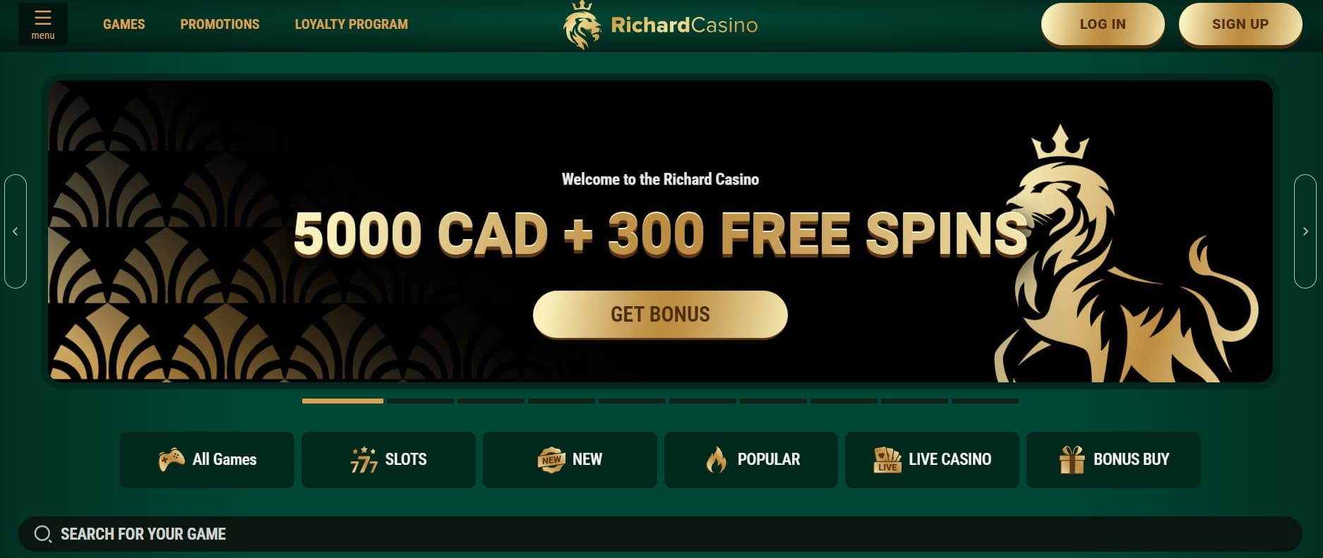 richard casino main page