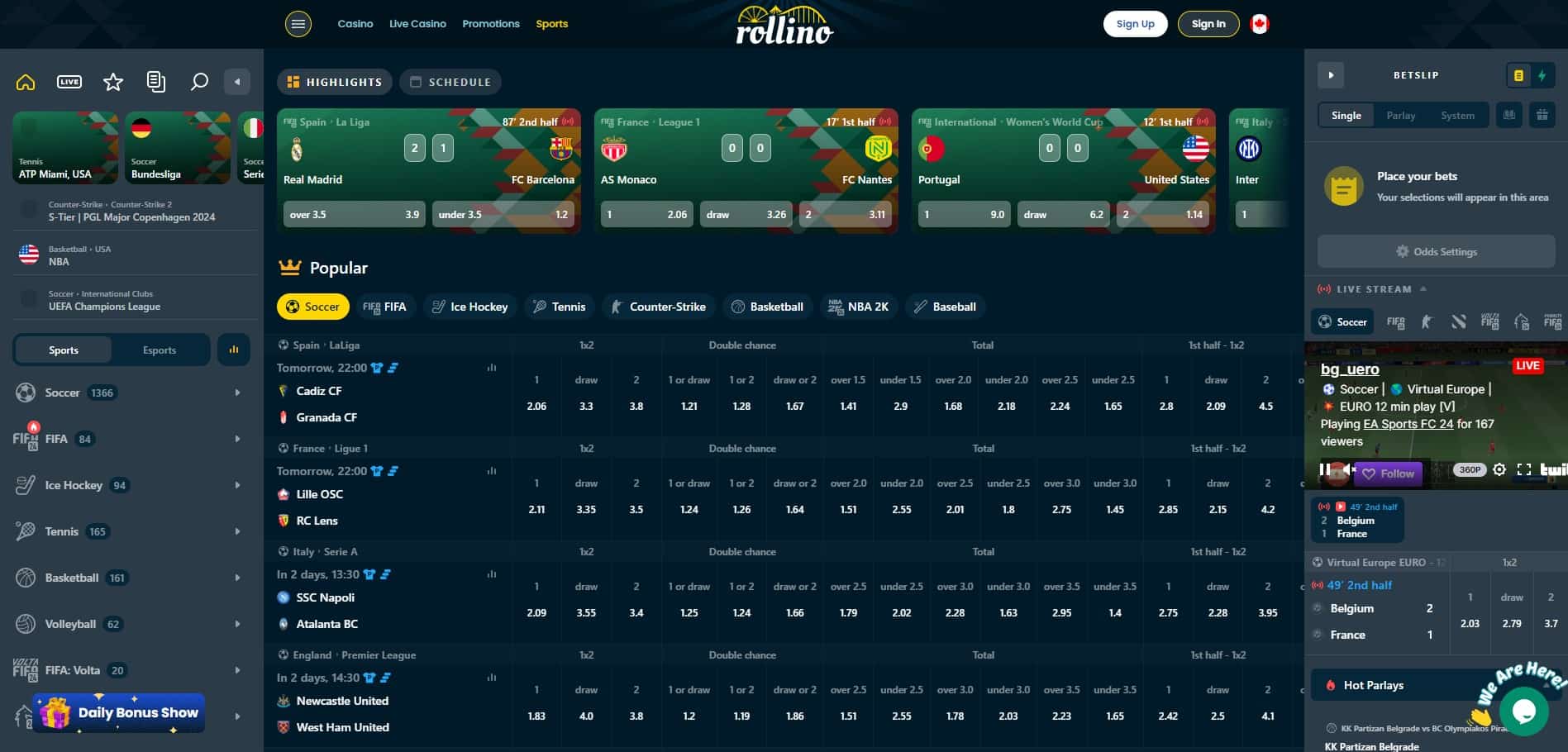 rollino casino sport betting