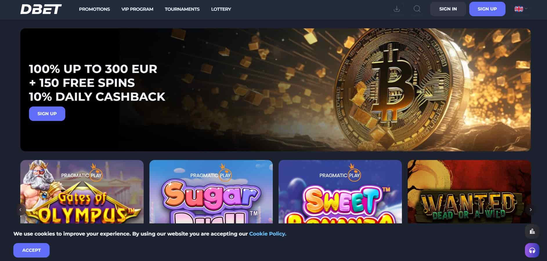 dbet casino main page