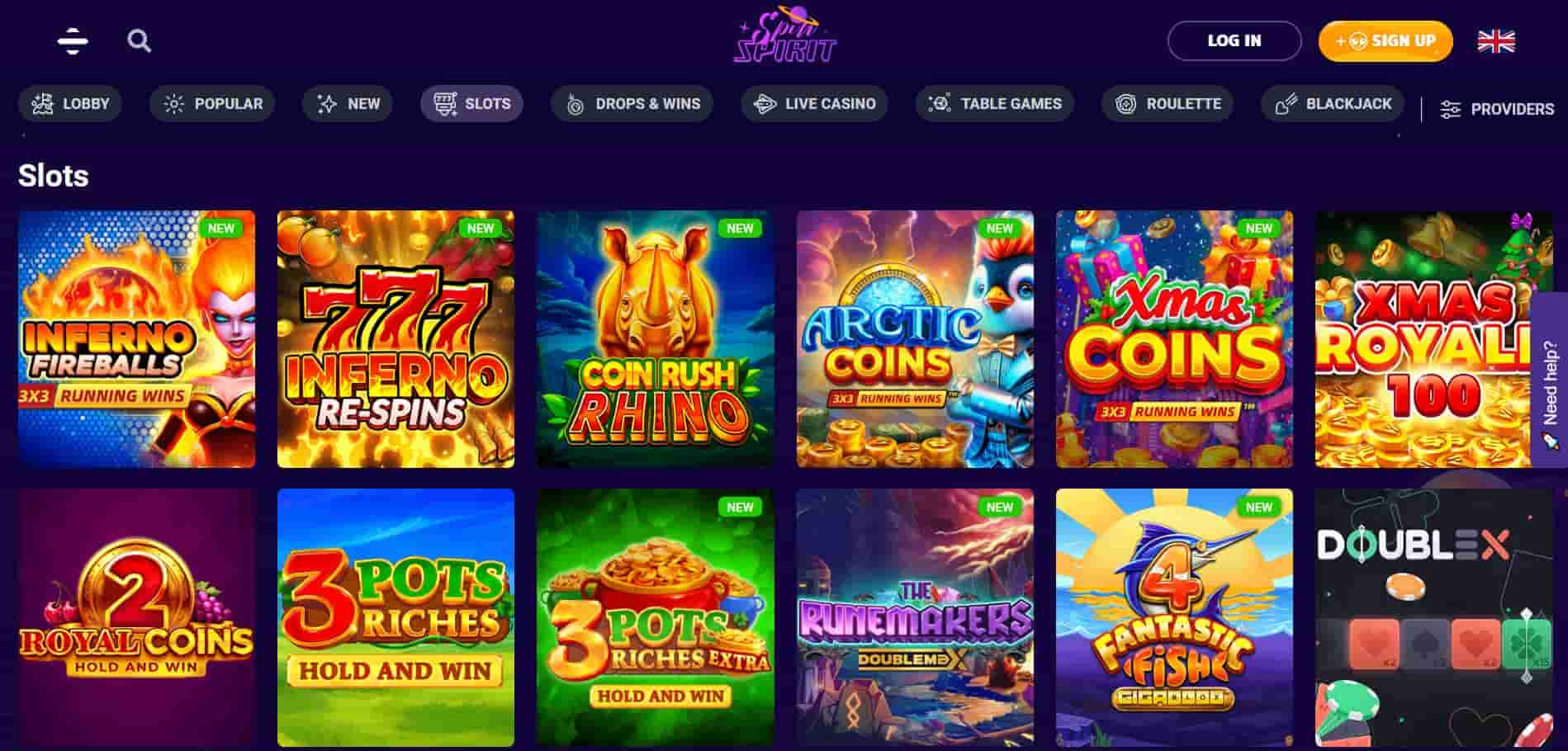  spin spirit casino slots